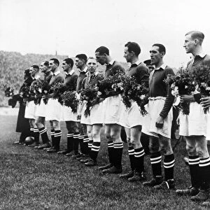 13th November 1945. Chelsea vs. Moscow Dynamo. OPS: Chelsea line up