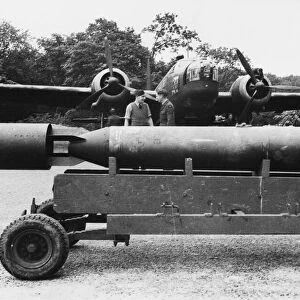 A 2000 lb armour-piercing bomb as used by the RAF. Although not particularly massive in
