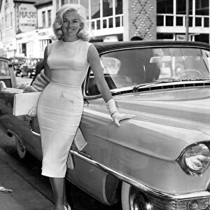 Actress Diana Dors pictured in Cardiff in 1958 - 16th May 1958