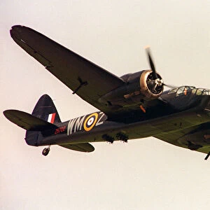 Aircraft Bristol Blenheim flying at the Wroughton Airshow Aug 93