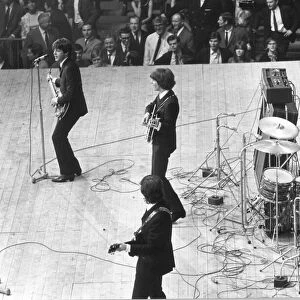 The Beatles in concert during European Tour June - July 1965