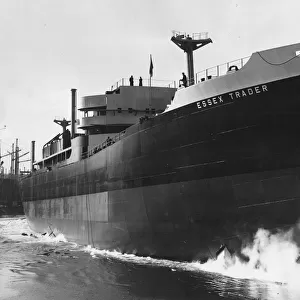 The cargo ship Essex Trader after her launch at Austin and Pickersgill