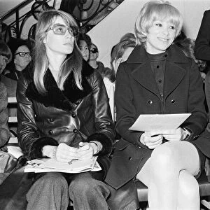 Celebrities attend a fashion show in Paris. L-R Francoise Hardy