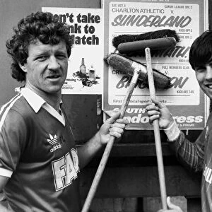 Charlton Athletic footballers Mick Flanagan (left) and Robert Lee prepare Selhurst Park