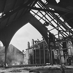 Demolition of St Pauls Church, Plainmoor in April 1968