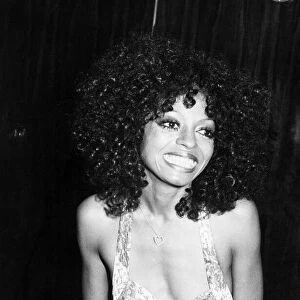Diana Ross, October 1973, pictured attending a London Party