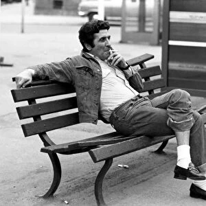 French star singer Gilbert Becaud in Strasbourg, France. April 1975 75-2078-005