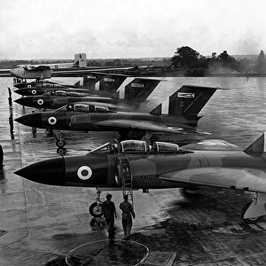 The Gloster Javelin, all-weather interceptor, was the first ever delta wing aircraft to