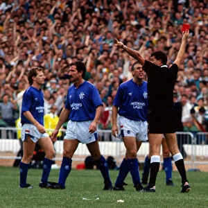 Graeme Souness being ordered off by referee August 1987 David Syme - referee Jimmy