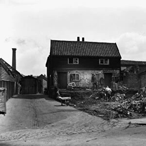 Grainges yard, Uxbridge, demolition of the southern end. London, circa 1930