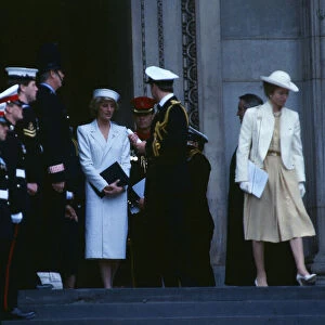 Grand Hotel Brighton bombing Memorial Service May 1985 Princess Diana at top of
