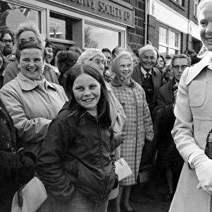 Katharine, Duchess of Kent meets the people of Grosmont before opening the 18-mile