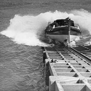 Launching of the Cromer lifeboat H F Bailey. 10th June 1935