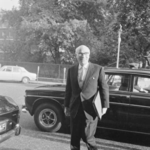 Managing Director of the British Leyland Motor Corporation Sir Donald Stokes arrives at