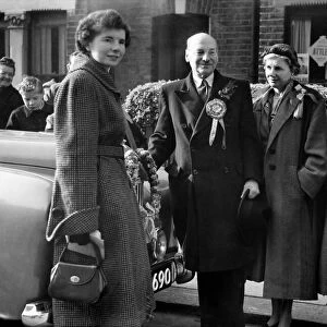 Mr. and Mrs. Clement Attlee and his daughters were out early this morning in a last