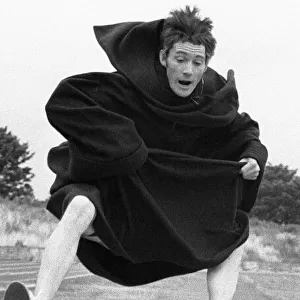 The Nuns Olympics. Actor Richard Eden seen here taking part in the monk