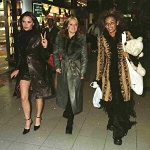 Pop Group Spice Girls leaving Heathrow for Madrid November 1997
