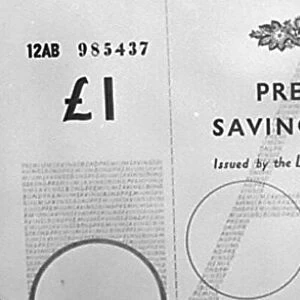 Premium Bond 1956 £1 A©Mirrorpix