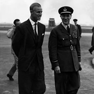 Prince Philip, Duke of Edinburgh at London Airport. 20th October 1950