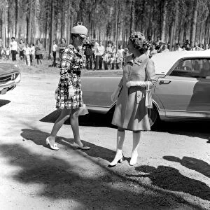 Queen Elizabeth II And Princess Anne on a Royal tour of Canada in 1970