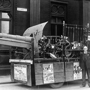 A relic of the First World War among a lorry load of scrap metal which toured Newcastle