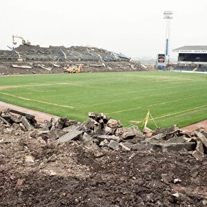 Revedelopment work under way at St Andrews stadium, home ground of Birmingham City