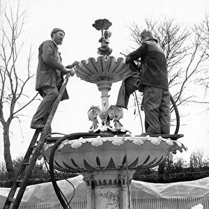 Ropner Park fountain, a victorian fountain, being restored back to its former glory by