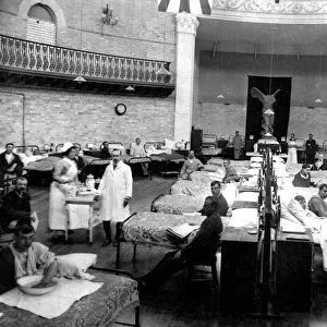 The Rotunda in use as a war hospital. Oldway Mansion Paignton. Circa 1916