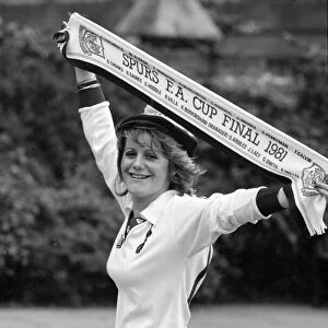 Shelley Keston, Spurs fan who is engaged to midfield star Paul Miller. 8th May 1981