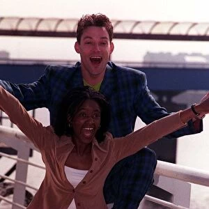Toby Anstis and Diane Louise Jordan presenters of new childrens TV programme Bright