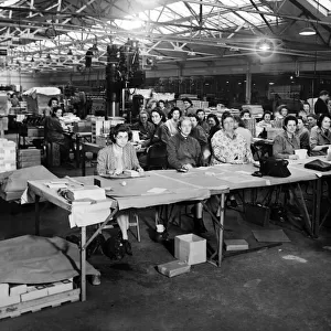 Some of the workers in a section of the Bemrose printing works at Aintrees Long Lane