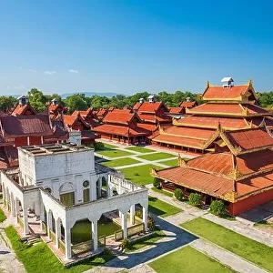 Mandalay, Myanmar buildings on the Royal Palace grounds
