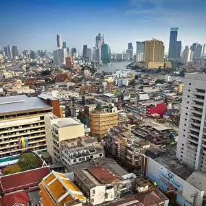 Thailand - Bangkok's Chinatown, city view from The Grand China Princess Hotel, Bankok