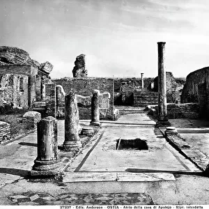 The atrium of a Roman house, already known as the house of Apuleius, at Ostia Antica