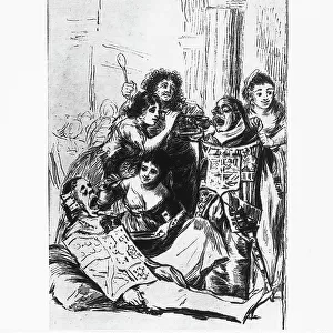 The Chinchillas, etching by Goya in the Prado Museum in Madrid