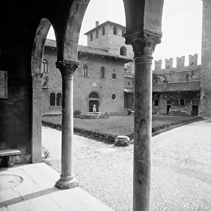 The courtyard of Castelvecchio, Verona
