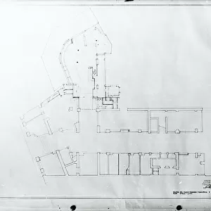 Drawing by the Ingegneri Fonda and Melan for the refurbishment of Galleria Rossoni, Trieste