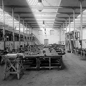 Interior of a shed at the Automobili Florentia factory