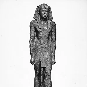 Red granite statue of Pharaoh Ptolemy II Philadelphus wearing the crown of Lower Egypt; in the Vatican Museums, Vatican City
