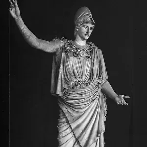 Statue of a Minerva called the "Pallas of Velletri" on display at the Louvre Museum, Paris
