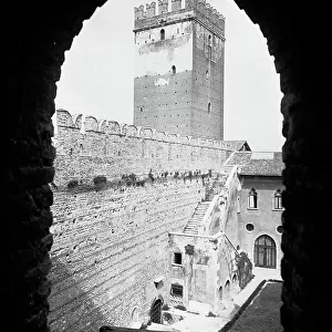 View of the courtyard of Castelvecchio, Verona
