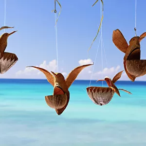 Barbados, hanging souvenirs made out of coconuts