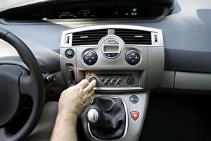 Car Interior Hand on radio controls RF 2000s current Car Interior Hand on radio controls RF 2000s current