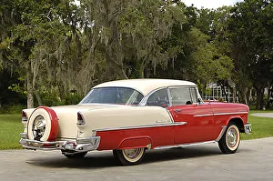 Chevrolet Bel Air, 1955, Red, & white