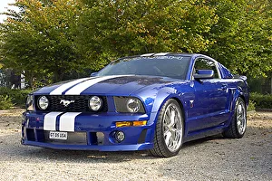 Ford Roush Mustang GT500, 2007, Blue, & white