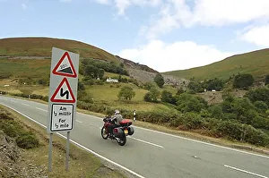 Motorbike on steep hill in Wales Wales Motorbike on steep hill in Wales Wales