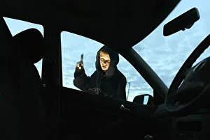 Young Car Thief (Posed by model model Young Car Thief (Posed by model model
