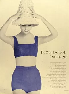 Advertisement for two-piece swimsuit