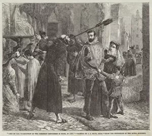 Time of the Persecution of the Christian Reformers in Paris, in 1559 (engraving)